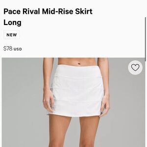Pace Rival Lululemon Skirt